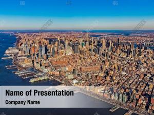 Night View Of Manhattan PowerPoint Templates - Night View Of Manhattan ...