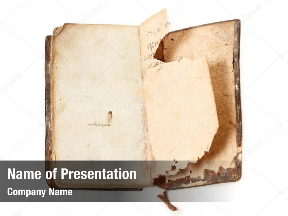 History cover old book PowerPoint Template - History cover old book PowerPoint  Background