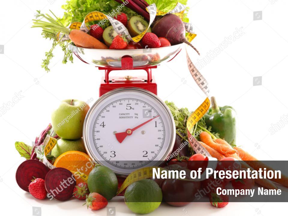 Assortment Balanced Diet Food PowerPoint Template - Assortment Balanced ...