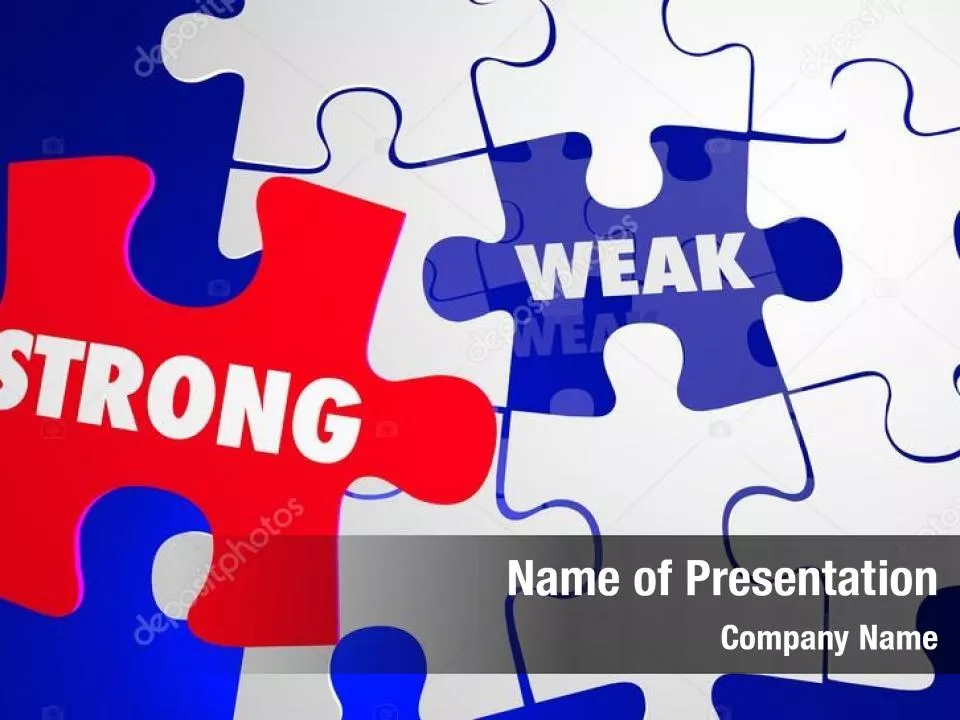 Strength Vs Weakness PowerPoint Template Strength Vs Weakness 