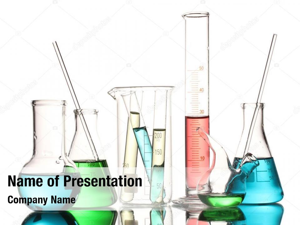 Glassware different laboratory color liquid