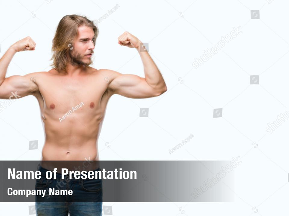 Exercise Male Shirtless Bearded PowerPoint Template Exercise Male Shirtless Bearded PowerPoint