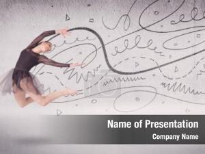 Performing ballet dancer art dance PowerPoint Template