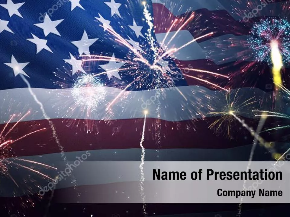 American Flag with Fireworks