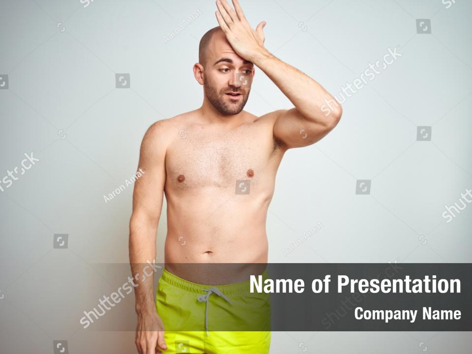 Portrait Of A Shirtless Bearded PowerPoint Template Portrait Of A Shirtless Bearded PowerPoint