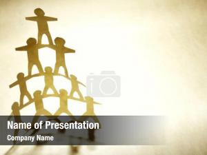 Human pyramid human team pyramid PowerPoint Template