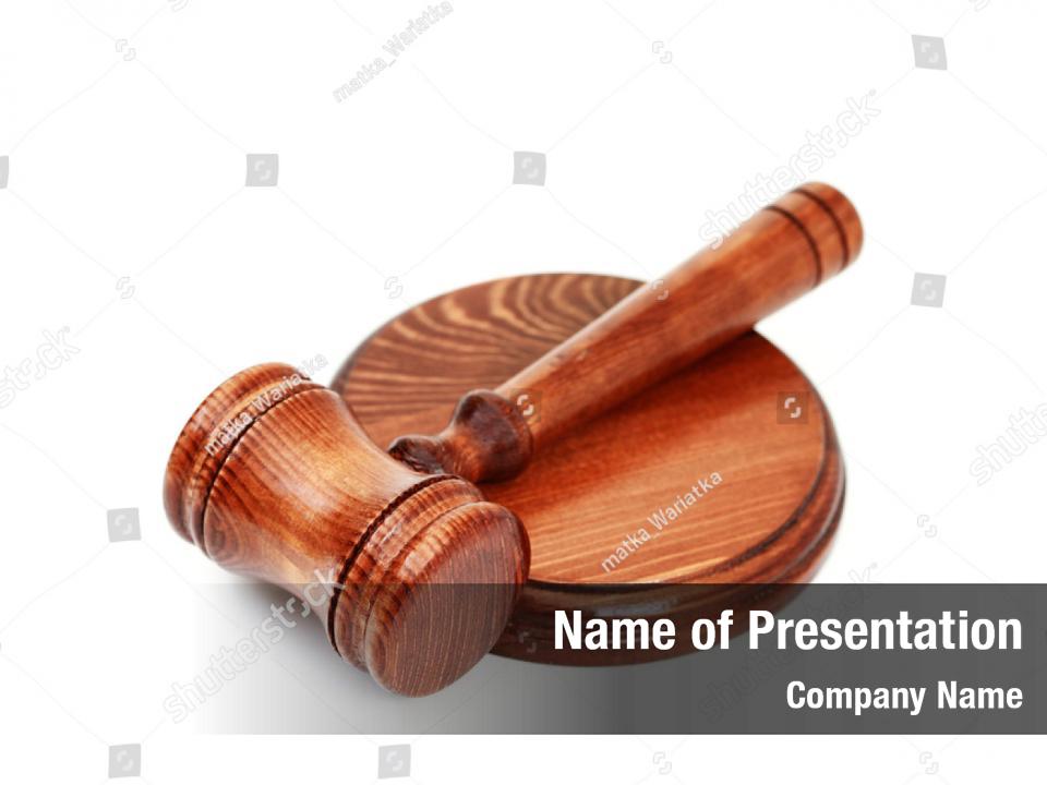 Judge Gavel With Legal PowerPoint Template - Judge Gavel With Legal ...