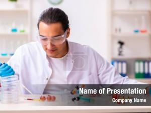 Nutrition young male expert testing PowerPoint Template