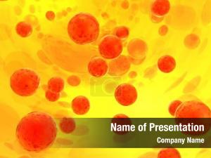 Human rendered scientific blood cells PowerPoint Template