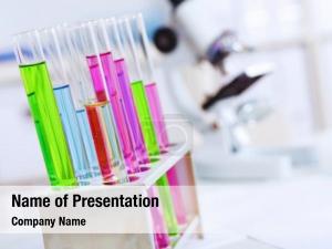 Glassware chemistry laboratory colour liquids PowerPoint Template