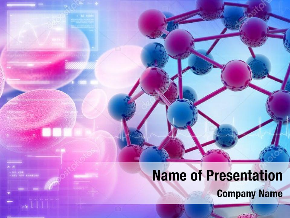Connecting chemistry model atom PowerPoint Template Connecting