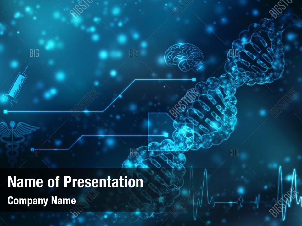 Render Of Dna Powerpoint Template PowerPoint Template Render Of Dna 