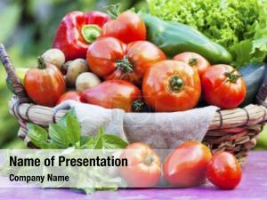 Vegetable Basket PowerPoint Template