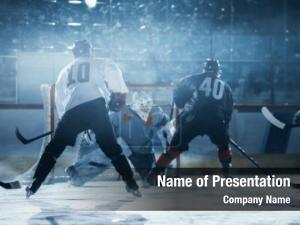 Ice Hockey Players PowerPoint Template