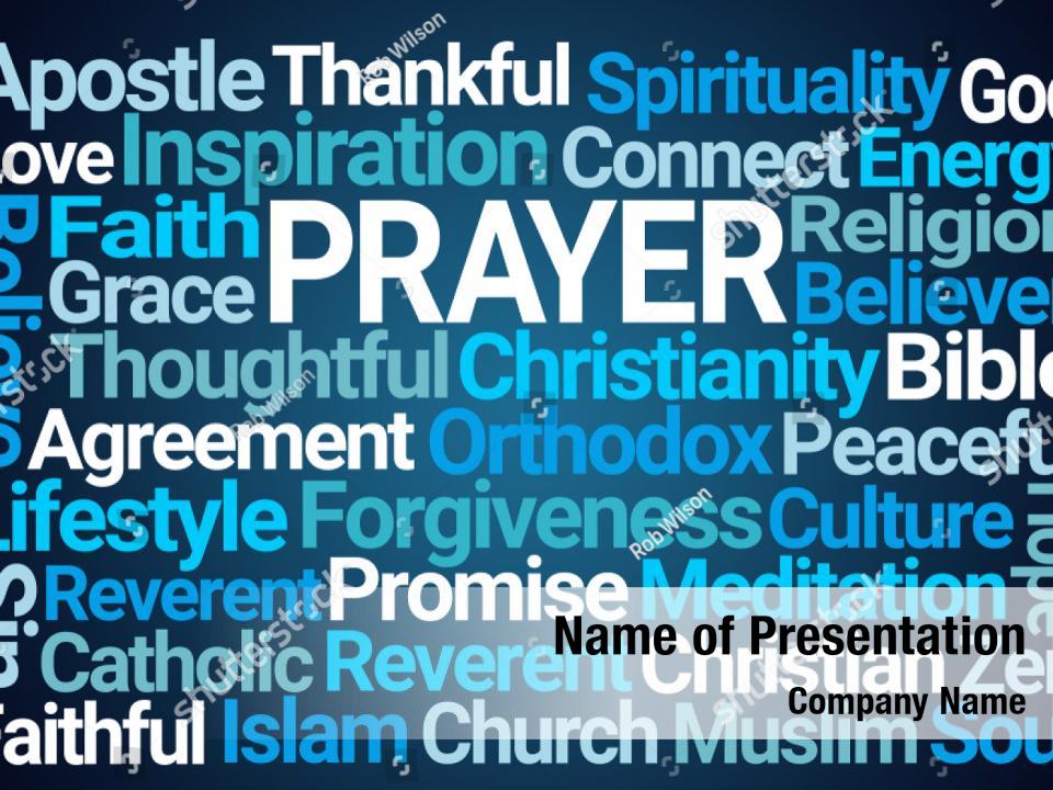 Prayer word PowerPoint Template Prayer word PowerPoint Background