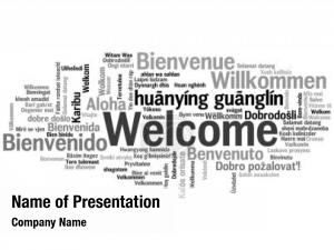 Welcome in Different Languages PowerPoint Template