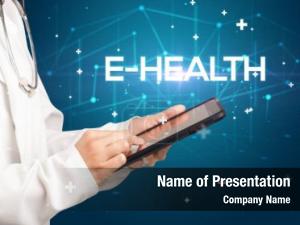 Out doctor fills medical record PowerPoint Template