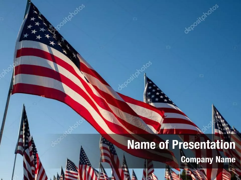 Large Group of American Flags
