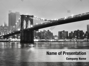 Night View Of Manhattan PowerPoint Templates - Night View Of Manhattan ...