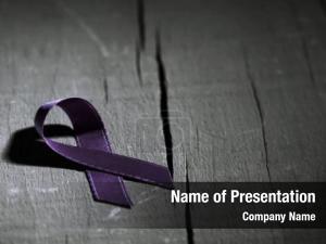 Purple ribbon for the awareness