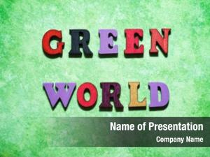 Text green world green paper