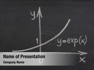 Curve exponential growth sketched white PowerPoint Template