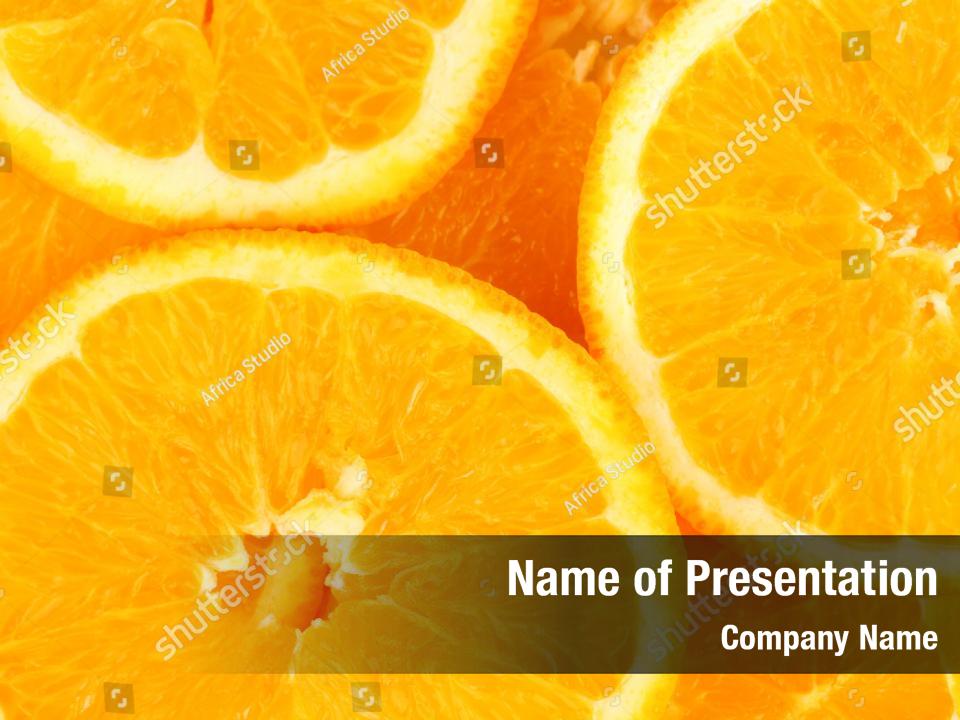 Orange orange juice peel PowerPoint Template - Orange orange juice peel ...