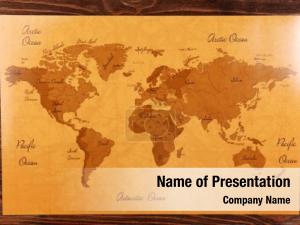 Vintage Style World Map PowerPoint Template