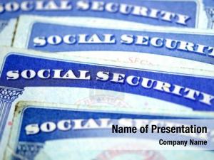 Cards social security symbolizing benefits