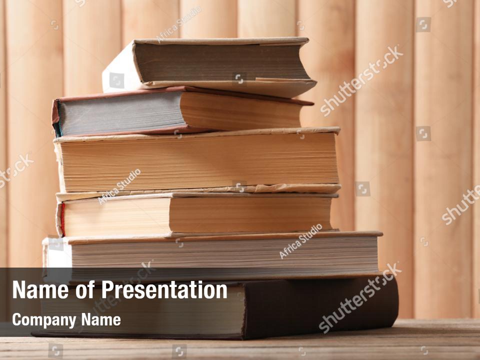 Stacked wooden plank PowerPoint Template - Stacked wooden plank ...