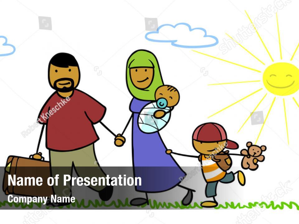 Family Of Refugees PowerPoint Template - Family Of Refugees PowerPoint ...