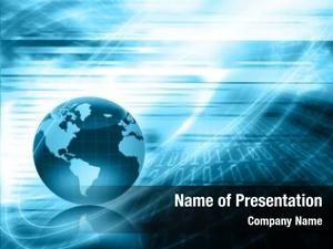 Deep Blue World Map PowerPoint Templates - Deep Blue World Map ...