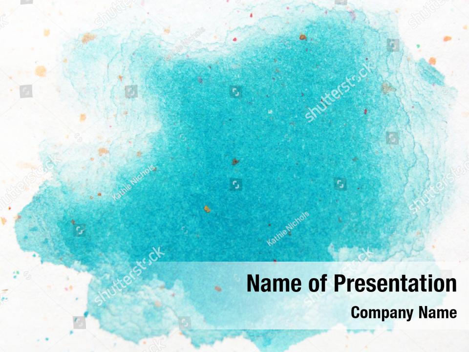 Splash watercolor texture white watercolor PowerPoint Template - Splash ...