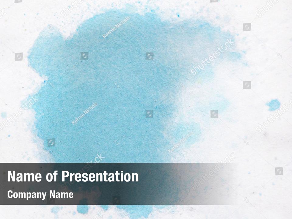 Watercolor texture powerpoint theme PowerPoint Template - Watercolor ...