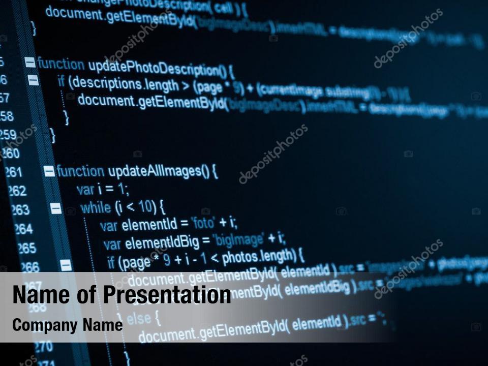 Software development source PowerPoint Template - Software development  source PowerPoint Background