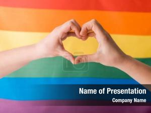 Freedom transgender equality rainbow symbol PowerPoint Template