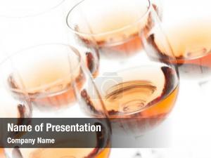 Rose wine glasses wine  PowerPoint Template