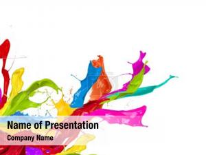 Color Paint Splash PowerPoint Template