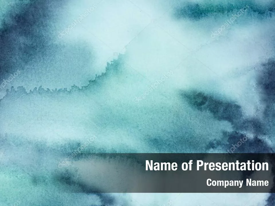 Turquoise Watercolor Stains