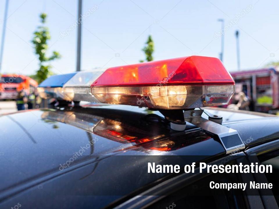 Police Emergency Lights Powerpoint Template Police Emergency Lights Powerpoint Background