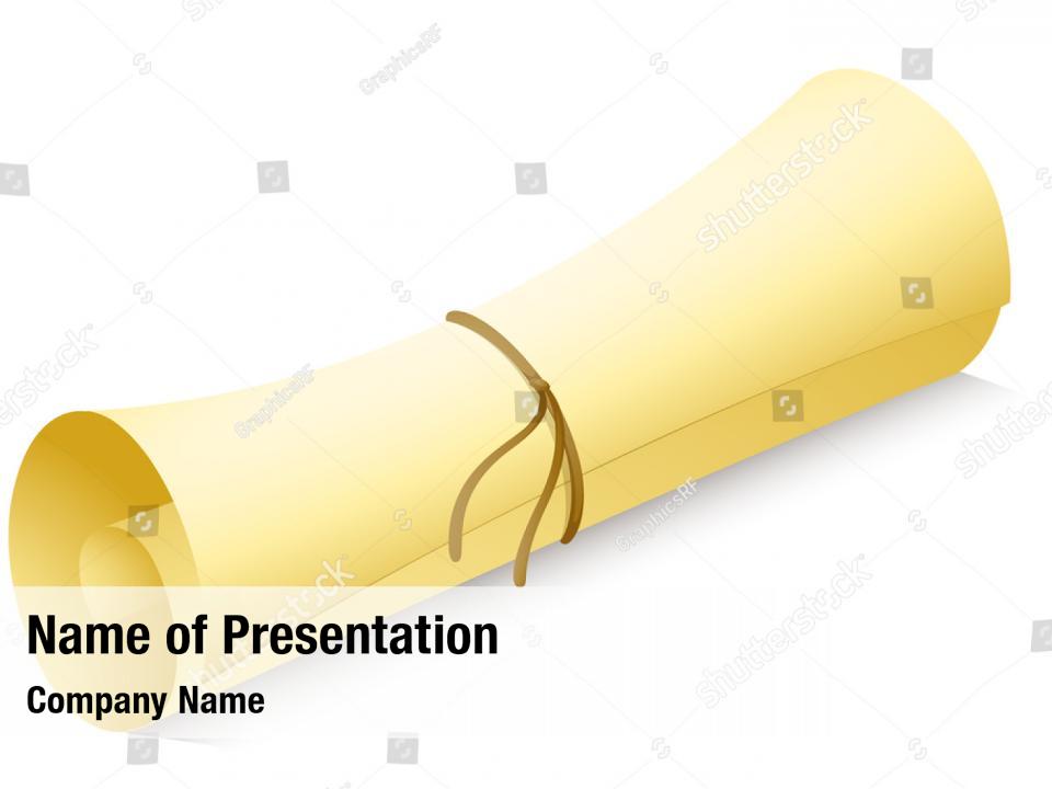 Rolled scroll PowerPoint Template - Rolled scroll PowerPoint Background