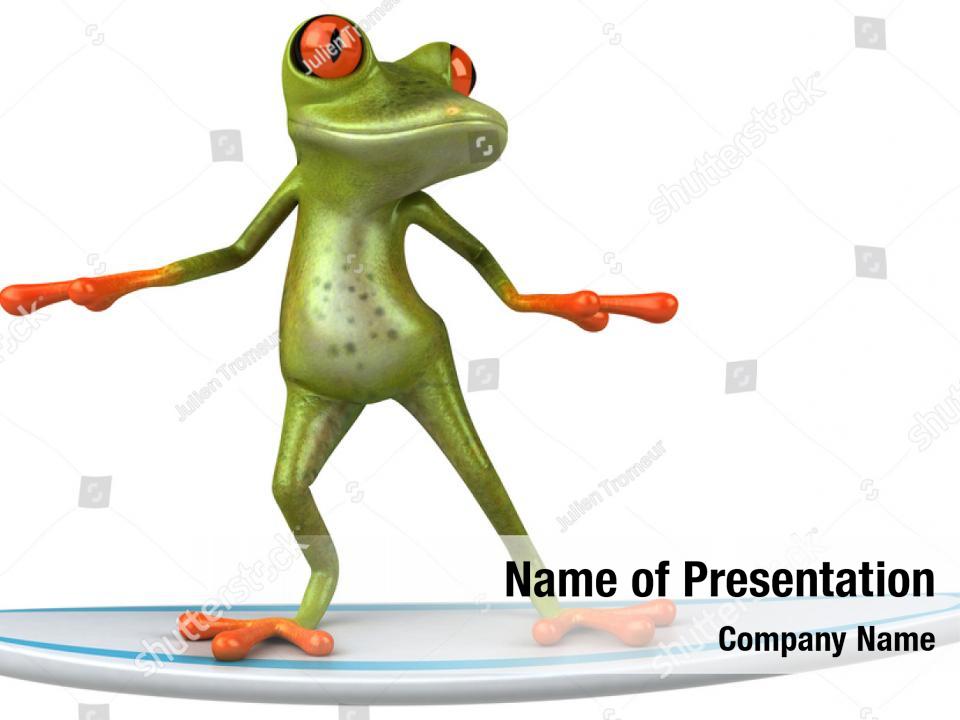 Natural Green Frog PowerPoint Template - Natural Green Frog PowerPoint ...