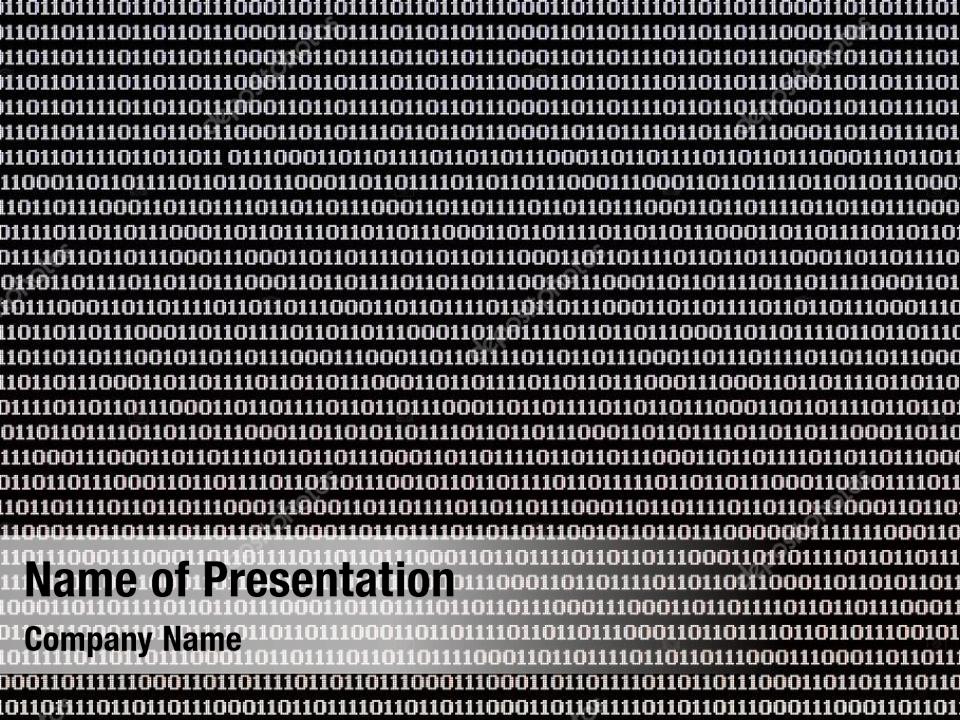 Binary Code Binary Computer Background Powerpoint Template Binary