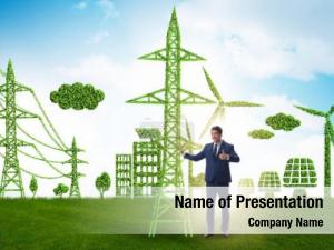 Ecology green energy concept businessman