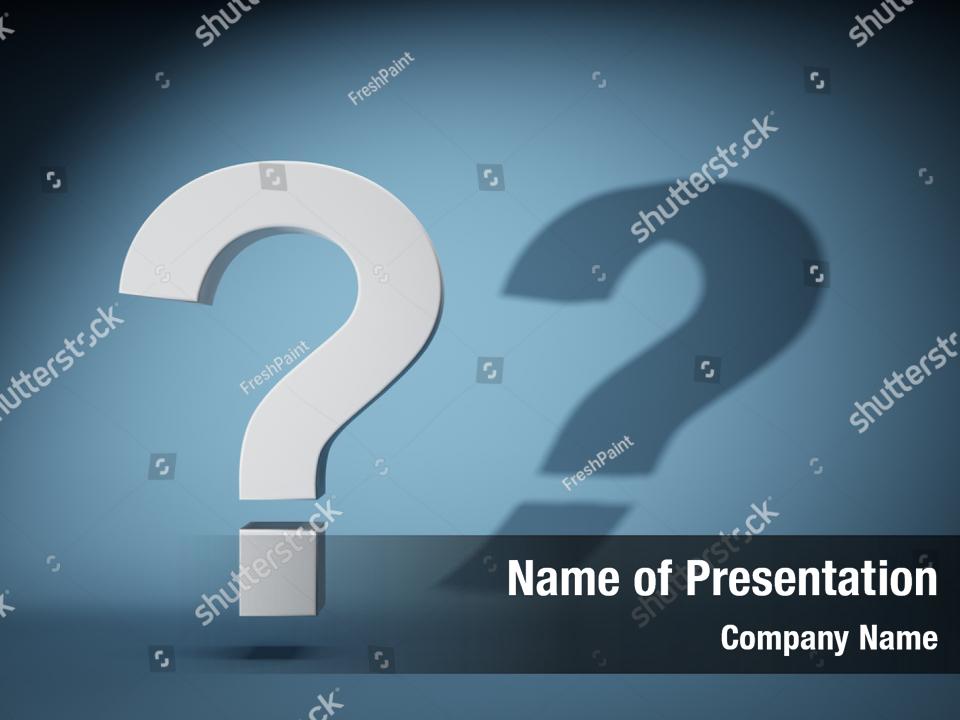 Question Mark From White Powerpoint Template - Question Mark From White 