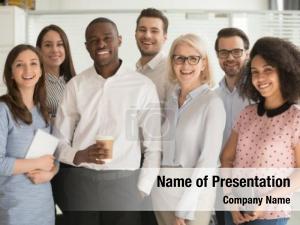 Smiling Team PowerPoint Template