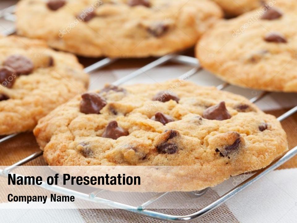 Chocolate chip chocolate chip cookies PowerPoint Template Chocolate