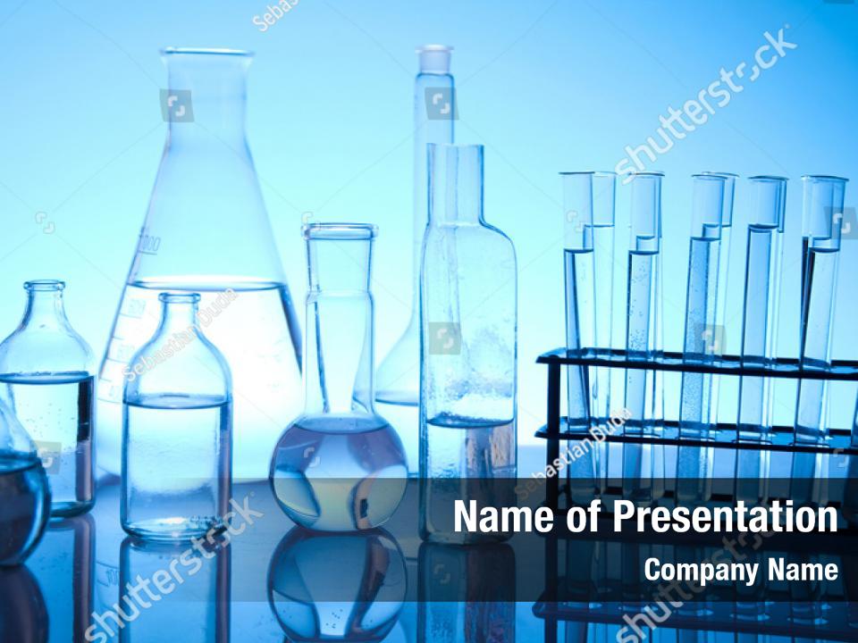 Laboratory glass for chemistry PowerPoint Template - Laboratory glass for chemistry  PowerPoint Background