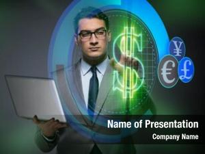 Currency businessman online trading concept