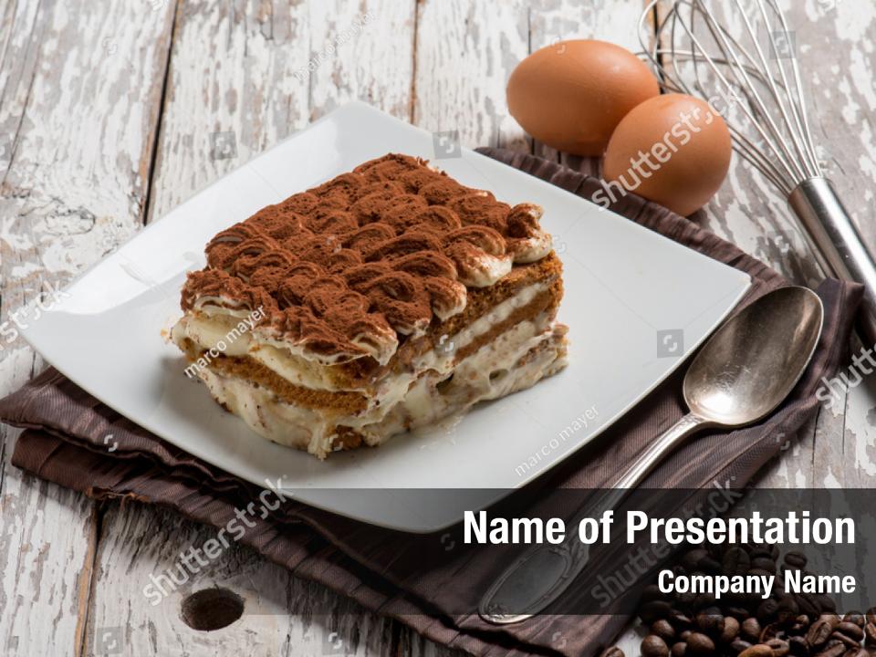 Tiramisu italian powerpoint background PowerPoint Template Tiramisu